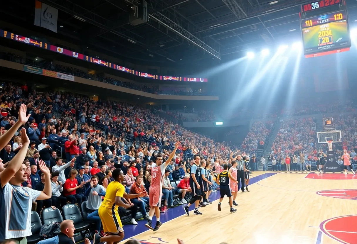 Basketball game between NM State Aggies and Fresno State Bulldogs