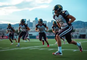 El Paso Leadership Academy football team celebrating their state championship victory