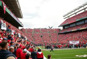 Celebration at Tony the Tiger Sun Bowl with fans in the stadium