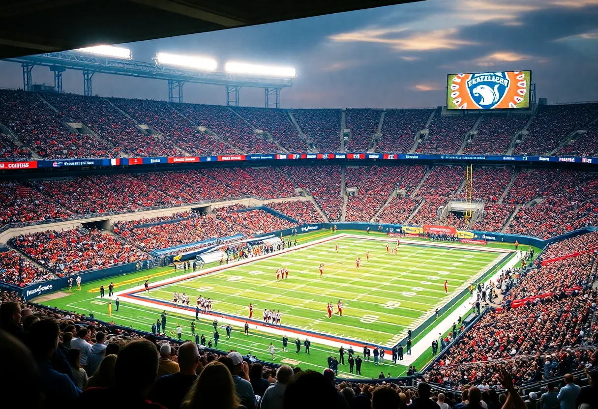 UTEP football fans cheering in the stadium