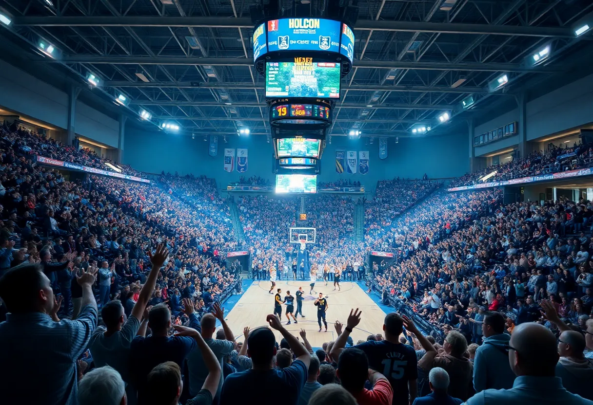UTEP basketball team celebrating their championship win