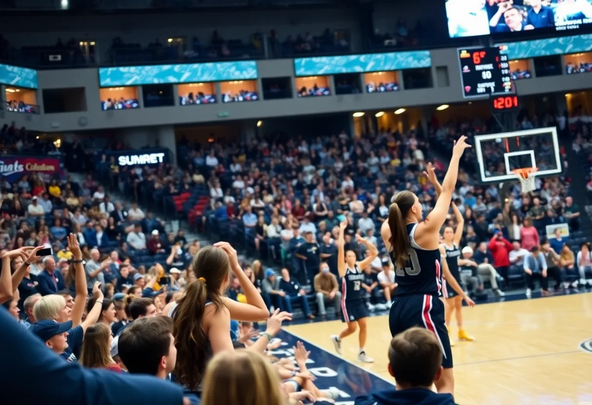 UTEP women's basketball players in action during a game
