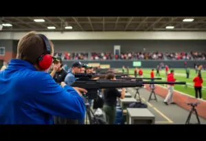 Air Force rifle team competing at UTEP Rifle Range