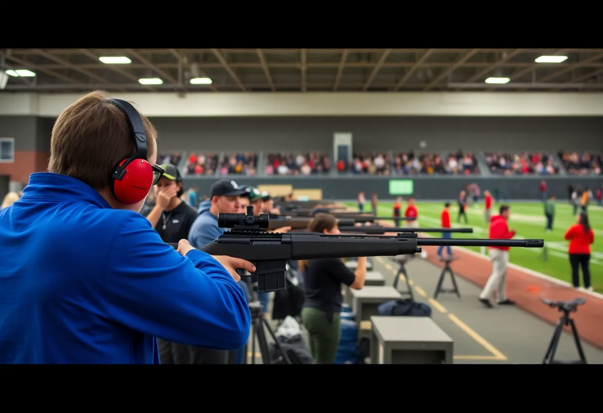 Air Force rifle team competing at UTEP Rifle Range