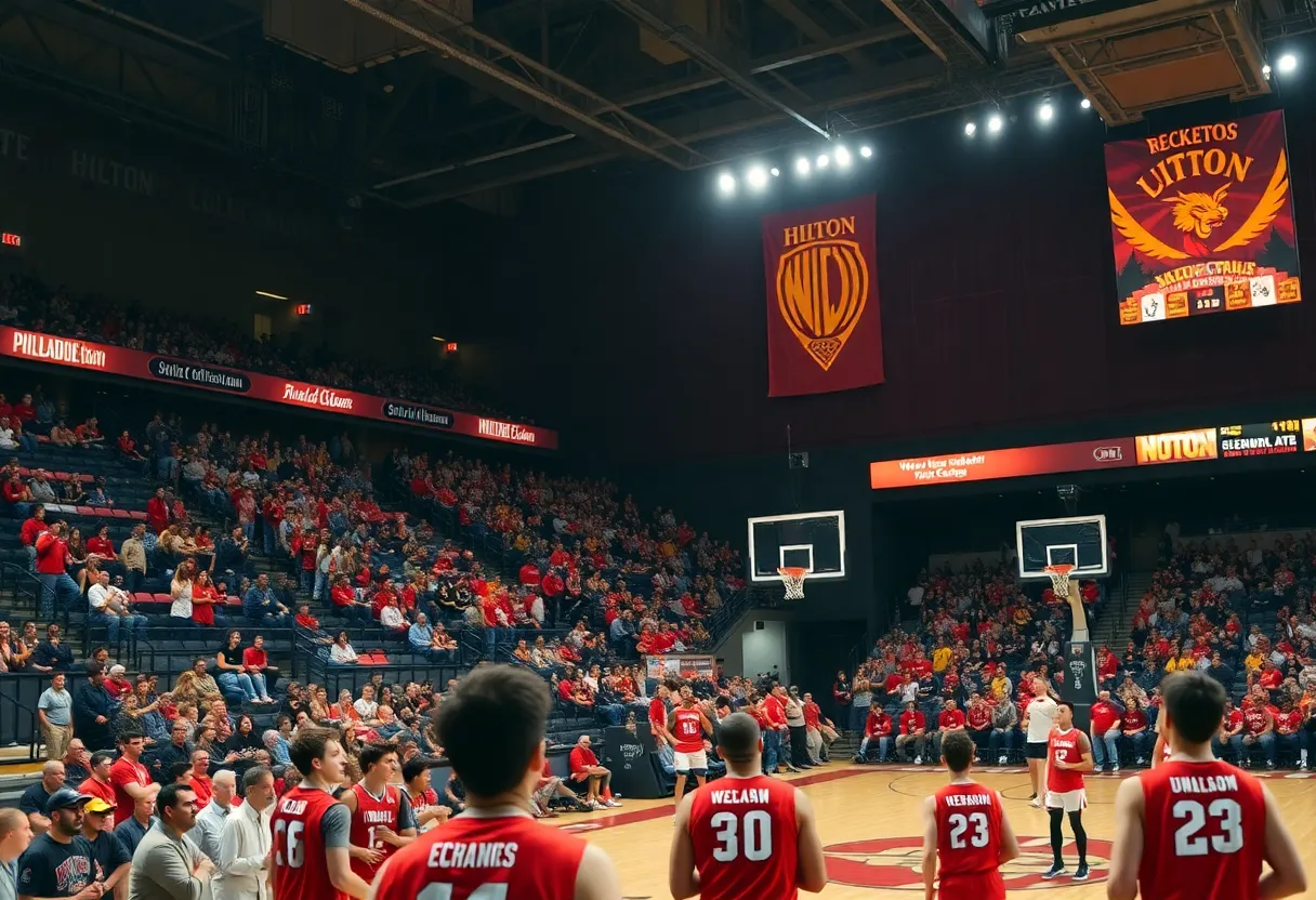 Iowa State Cyclones playing against West Virginia Mountaineers at Hilton Coliseum