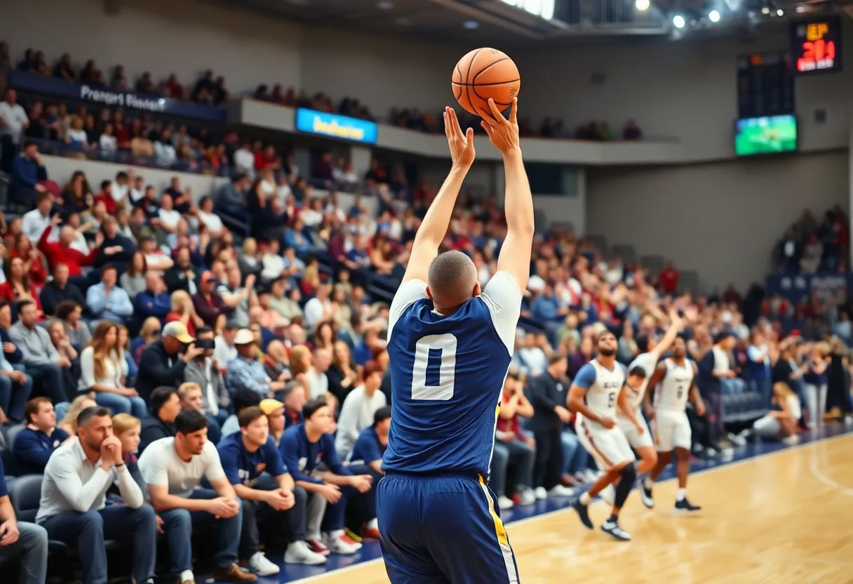 New Mexico State basketball team during a game