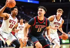 UTEP Miners and Jacksonville State Gamecocks competing on the basketball court