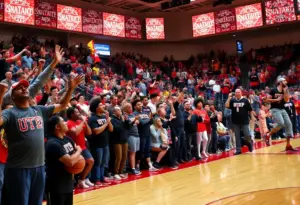 UTEP Miners celebrating their overtime victory over NM State.
